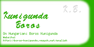 kunigunda boros business card